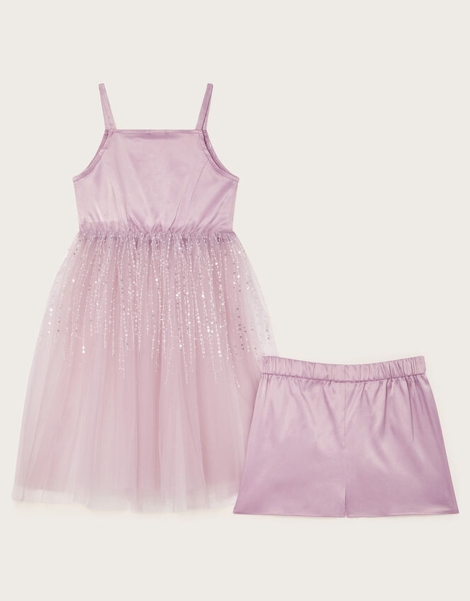 Misty Tulle Top and Shorts Set, Purple (LILAC), large