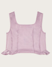 Serene Sleeveless Satin Top, Purple (LILAC), large