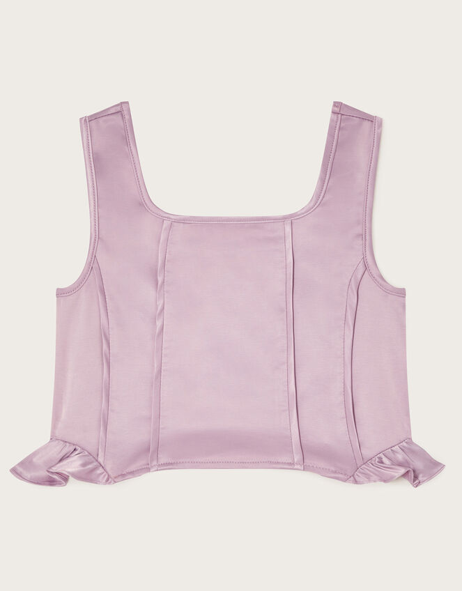 Serene Sleeveless Satin Top, Purple (LILAC), large