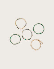 5-Pack Embellished Stacking Bracelets, , large