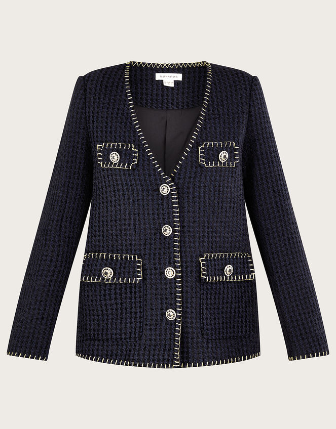 Tilly Tweed Blazer, Black (BLACK), large