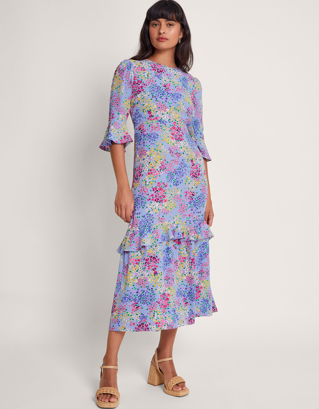 Micola Ditsy Tea Dress Blue | Day Dresses | Monsoon US.