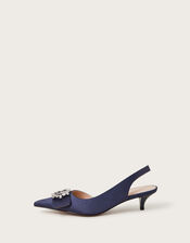 Nina Diamante Slingback Heels, Blue (NAVY), large