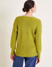 Wiley Wrap Sweater, Green (GREEN), large