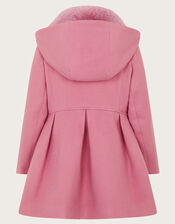 Hooded Collar Coat, Pink (PINK), large