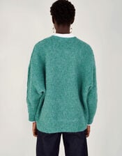 Ola Oversized Cardigan, Teal (TEAL), large