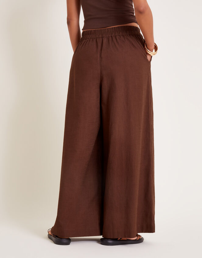 Yara Plain Wide Leg Trousers, Orange (RUST), large