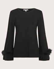 Fern Feather Jumper, Black (BLACK), large