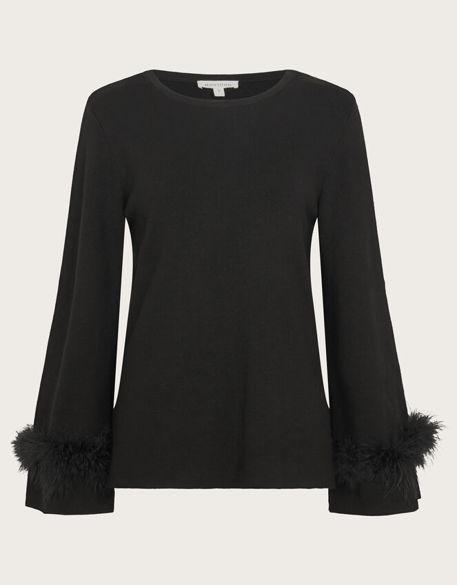 Fern Feather Jumper, Black (BLACK), large