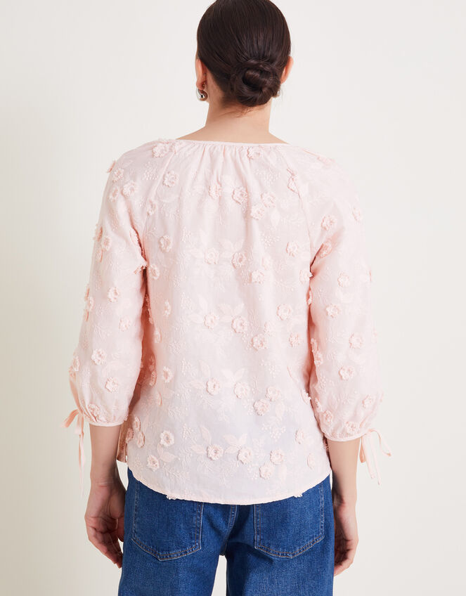 Ivy Floral Embroidered Blouse, Pink (SOFT PINK), large