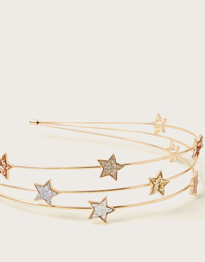 Glitter Stars Metal Headband, , large