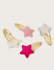 4-Pack Star Snap Hair Clips, , large