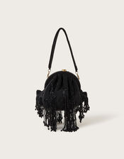 Beaded Tassel Occasion Bag, , large