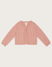 Baby Heart Bolero Cardigan, Pink (PALE PINK), large