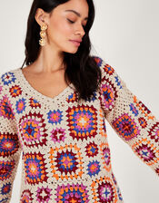 Crochet Sweater, Ivory (IVORY), large
