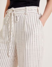 Sara Stripe Trousers, Ivory (IVORY), large