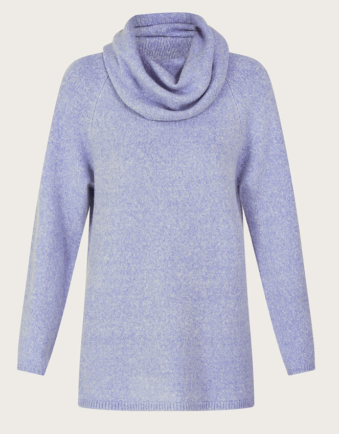 Monica Cowl Neck Jumper, Blue (BLUE), large