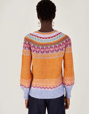 Fair Isle Jumper , Orange (ORANGE), large