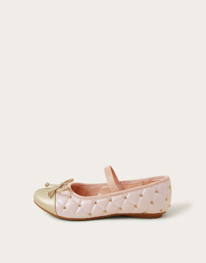 Studded Ballet Flats, Pink (PINK), large