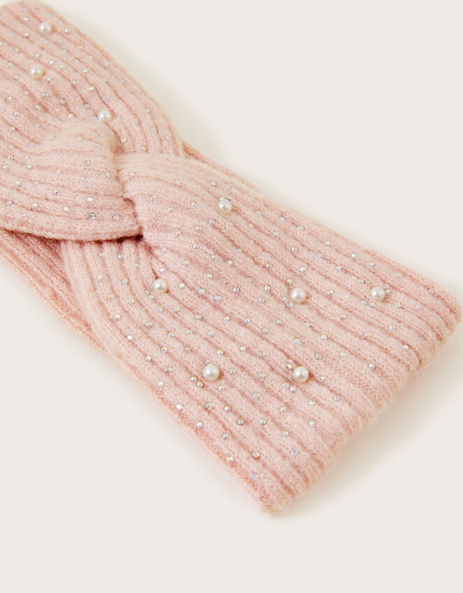 Embellished Knit Headband, , large