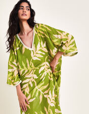 Palm Print Maxi Kaftan, , large