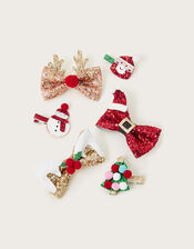 Festive Hair Clips 6 Pack, , large