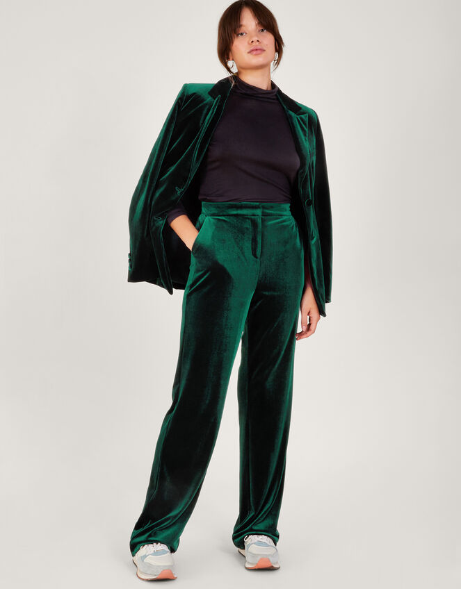 Blake Kick Flare Trousers, Green (GREEN), large