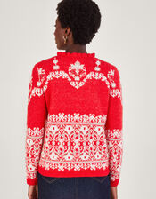 Fabe Fair Isle Sweater, Red (RED), large