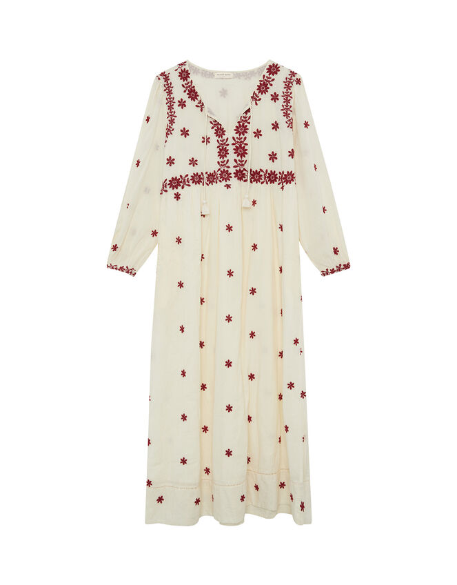 Maison Hotel Embroidered Maxi Dress, Ivory (IVORY), large