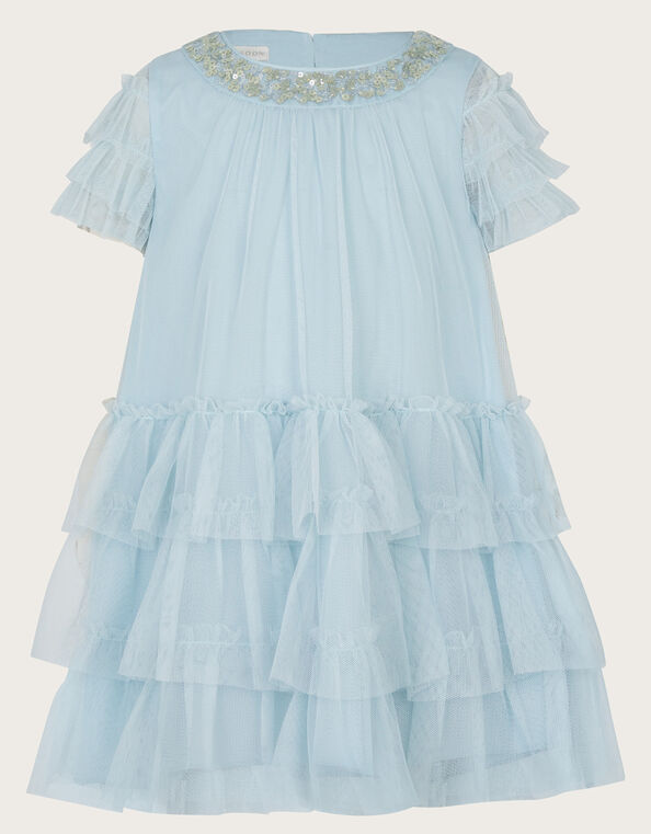 Baby Alexandra Ruffle Dress, Blue (PALE BLUE), large