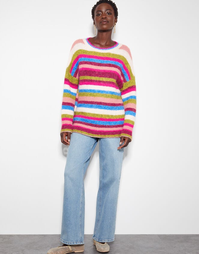 Shonda Colorful Stripe Sweater, Multi (MULTI), large