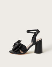 Ruby Bow Heel Sandals, Black (BLACK), large