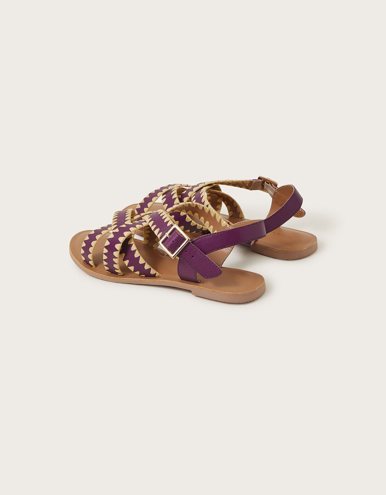 Lilac Toe Ring Lace Up/ Tie Up Flats Sandals – JiHa.