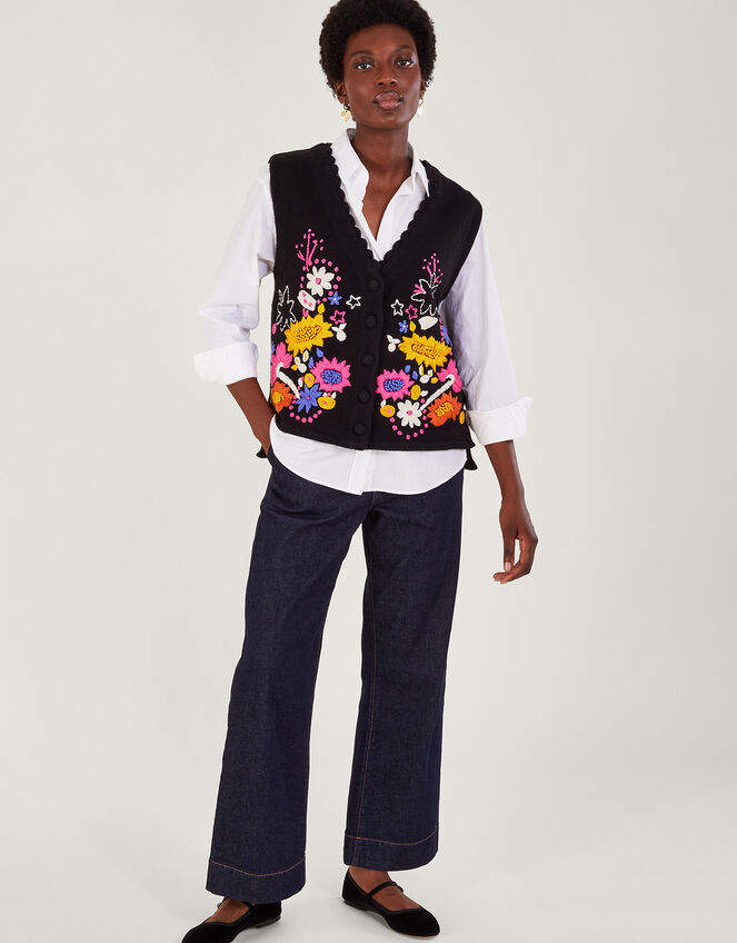 Embellished Waistcoat, Black (BLACK), large