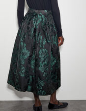 Julie Jacquard Skirt, Green (GREEN), large