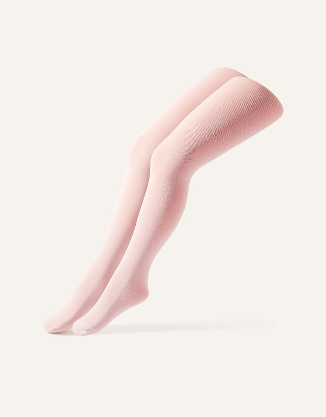 Pale Pink - Pink Pastel Tights - Cute Footed Opaque  