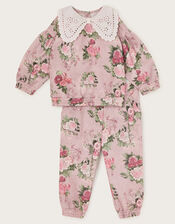 Baby Floral Collar Set, Pink (PINK), large