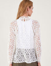 Merritt Lace Blouse, Ivory (IVORY), large