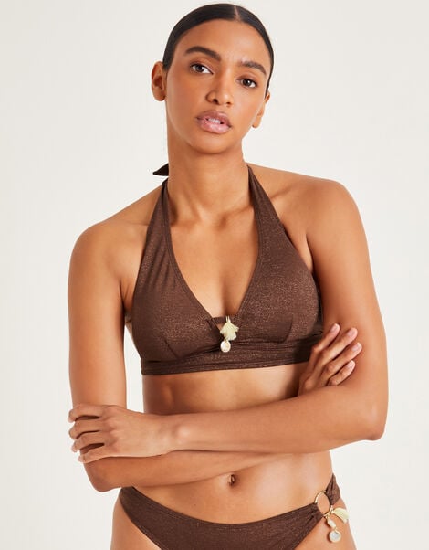 Eden Halter Bikini Top, Bronze (BRONZE), large