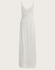 Holly Cowl Neck Bridal Dress, Ivory (IVORY), large