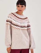 Fen Fair Isle Jumper, Natural (NATURAL), large