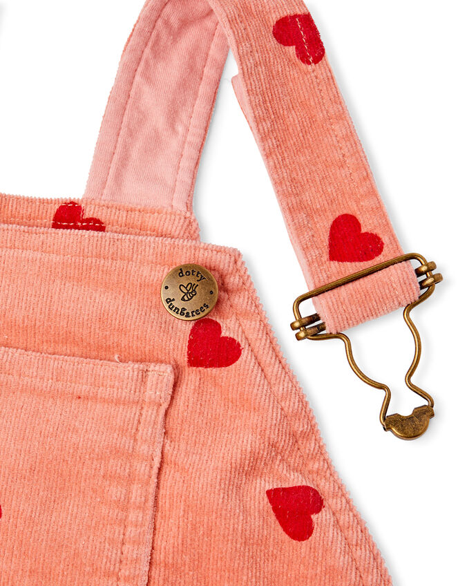 Dotty Dungarees Love Heart Dungarees, Pink (PINK), large