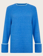 Oti Oversized Sweater, Blue (BLUE), large