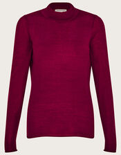 Turtle Neck Top, DARK PINK, large