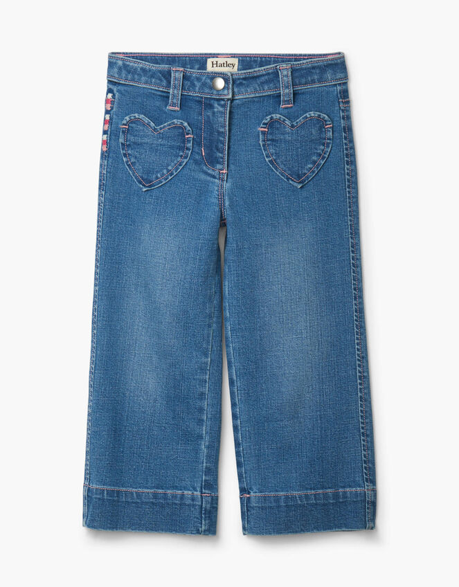 Hatley Denim Wide-Leg Jeans, Blue (BLUE), large