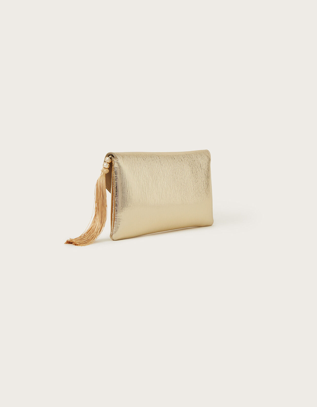 Metallic Bronze Italian Leather Fold Over Clutch Bag – lusciousscarves