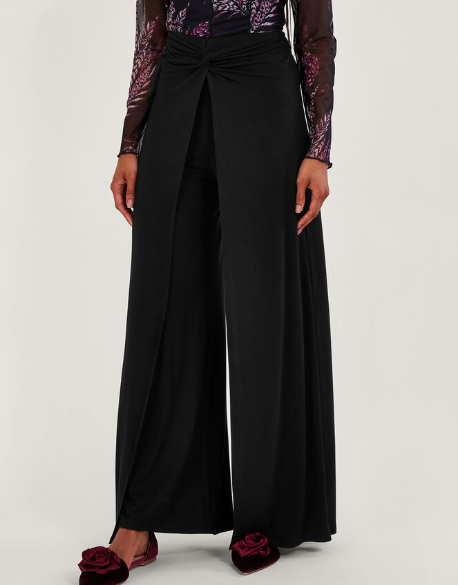 Wrap Tailored Trousers - Black