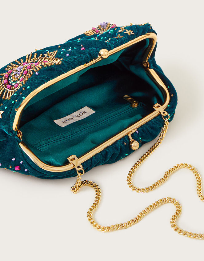 Velvet Embellished Star Pouch Bag
