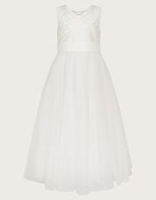 Bernadette Tulle Maxi Dress, Ivory (IVORY), large