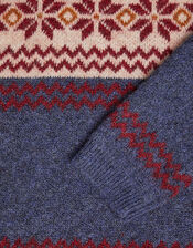 Fair Isle Crewneck Jumper, Blue (BLUE), large